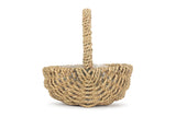 Seagrass small shopper basket with plastic lining, flower basket