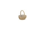 Seagrass small shopper basket with plastic lining, flower basket