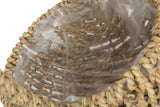 Seagrass small shopper basket with plastic lining, flower basket