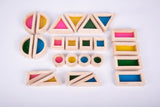 Rainbow Block Set / Creative acrylic building blocks / 24 pcs