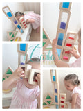 Sensory Block Set / Educational wooden building blocks / 16 pcs