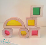 Rainbow Block Set / Creative acrylic building blocks / 24 pcs