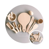 Wooden Board & Child-friendly wooden knife / Montessori Kitchen Play Set