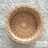Natural willow basket / tray 25cm D