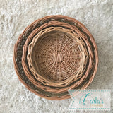 Natural willow round basket / tray