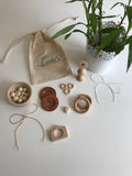 Wooden beading kit - loose parts set