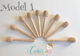 Wooden honey dippers