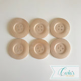 Natural Wooden Extra Large Buttons, Threading Activity Set