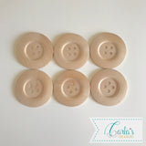 Natural Wooden Extra Large Buttons, Threading Activity Set