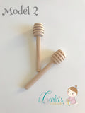Wooden honey dippers