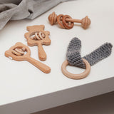 Montessori Wooden Baby Rattle 3