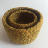 Felted wool bowls