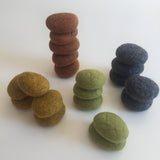 Felted pebbles
