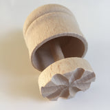 Playdough stamping tool / wooden butter mould