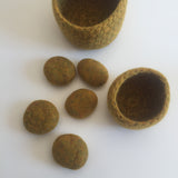 Felted pebbles