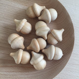 Wooden Acorns - set of 10