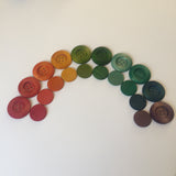Carla’s Treasure Rainbow Counters / Organic Wood Coins / Loose Parts