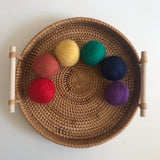 Rainbow Wool Balls 5cmD / Set of 6