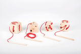 Wooden Lacing Shapes - 4 pcs