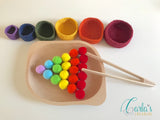 Rainbow Pom-poms Sorting Activity Set 2