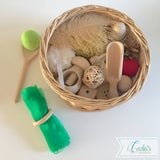 Montessori Themed Baby Sensory Basket - 20 objects