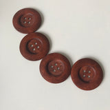 Extra Large Wooden Brown Buttons, Threading Activity Set