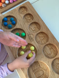 1-10 Number Sorting Tray / 10 rounded section tray