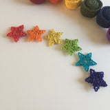 Rainbow Rattan Stars / Set of 6