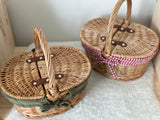 Oval Picnic Basket - Green