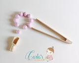 Fine motor skills set - Felt pom-poms, scoop and tongs