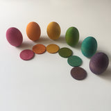 Carla’s Treasure Rainbow Counters / Organic Wood Coins / Loose Parts