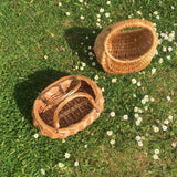 Wicker Oval Shopping Basket with Swing Handles / Child’s Swing Handled Coracle