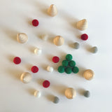 Grey Felted Balls - 10 pieces - 20mm pompoms