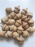 Wooden Acorns - set of 10 / Outlet