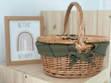 Oval Picnic Basket - Green