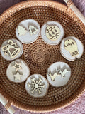 Handmade Christmas / Winter playdough stamps