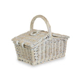 White Wash Picnic Basket