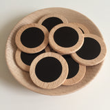 Blackboard / Vinyl Wood Coins
