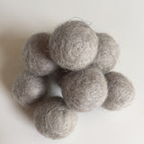 Grey Felted Balls - 10 pieces - 20mm pompoms