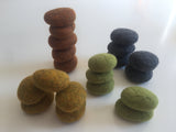 Felted pebbles