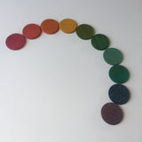 Carla’s Treasure Rainbow Counters / Organic Wood Coins / Loose Parts