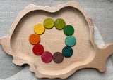 Carla’s Treasure Rainbow Counters / Organic Wood Coins / Loose Parts