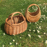 Wicker Oval Shopping Basket with Swing Handles / Child’s Swing Handled Coracle