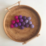 Shades of Purple Wool Balls 2cmD