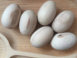 Wooden eggs - Set of 6 / Outlet