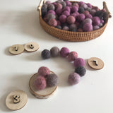 Shades of Pink Wool Balls 2cmD