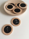 Blackboard / Vinyl Wood Coins
