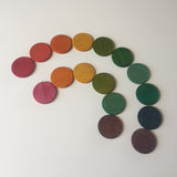 Carla’s Treasure Rainbow Counters / Organic Wood Coins / Loose Parts