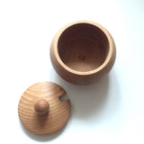 Wooden bowl with lid, Sugar bowl / Outlet - Clearance