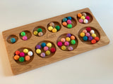 1-10 Number Sorting Tray / 10 rounded section tray